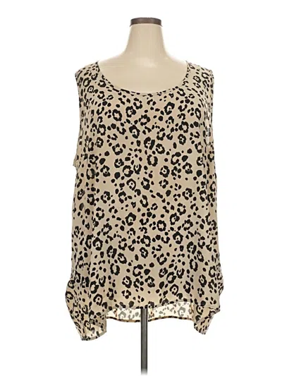 Pre-owned Pleione Sleeveless Blouse In Tan