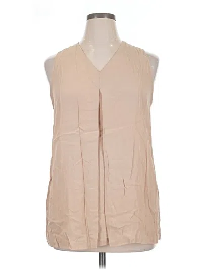 Pre-owned Pleione Sleeveless Blouse In Tan