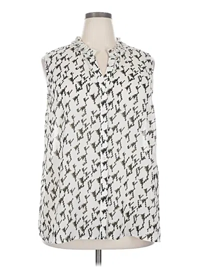 Pre-owned Pleione Sleeveless Blouse In White