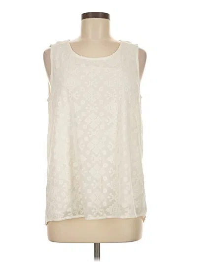 Pre-owned Pleione Sleeveless Blouse In White