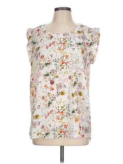 Pre-owned Pleione Sleeveless Blouse In White