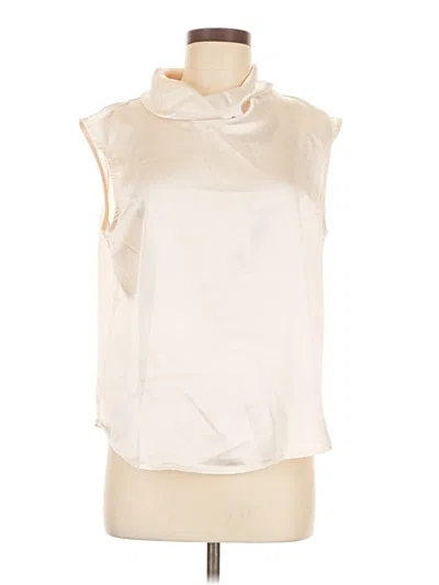 Pre-owned Pleione Sleeveless Blouse In White