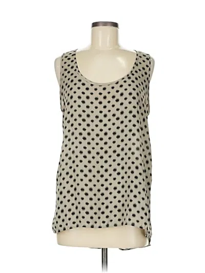 Pre-owned Pleione Sleeveless Top Ivory Square Neckline Tops In White