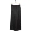 Pleione Textured Satin Pull-on Pants In Black
