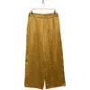 Pleione Textured Satin Pull-on Pants In Bronze