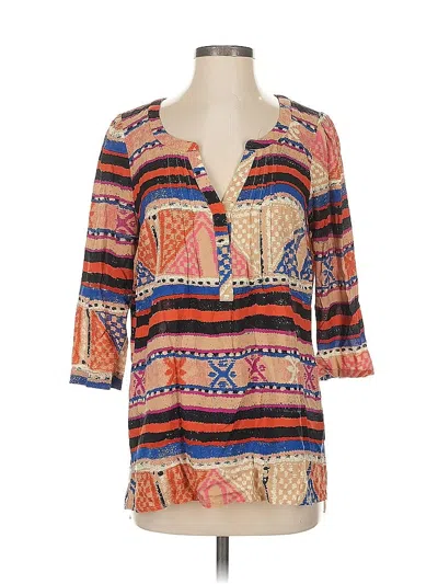 Pre-owned Plenty By Tracy Reese 3/4 Sleeve Blouse In Orange