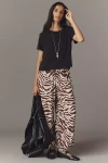 Plenty By Tracy Reese Animal-print Harem Pants In Brown