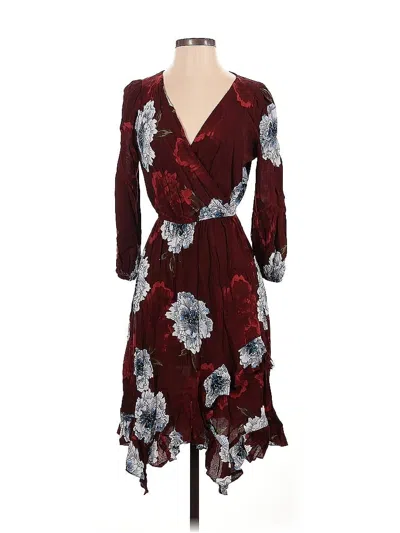 Pre-owned Plenty By Tracy Reese Casual Dress In Burgundy