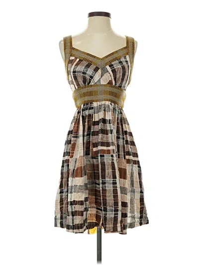 Pre-owned Plenty By Tracy Reese Cocktail Dress In Brown