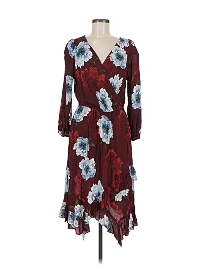 Pre-owned Plenty By Tracy Reese Cocktail Dress In Burgundy