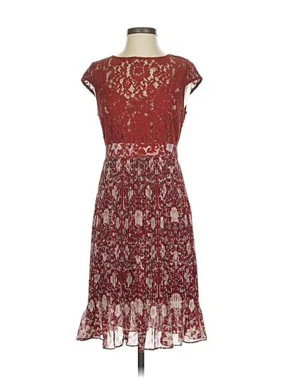 Pre-owned Plenty By Tracy Reese Cocktail Dress In Burgundy
