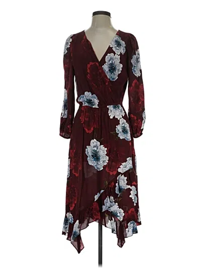 Pre-owned Plenty By Tracy Reese Cocktail Dress In Burgundy