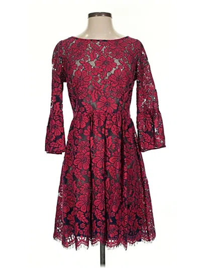 Pre-owned Plenty By Tracy Reese Cocktail Dress In Burgundy
