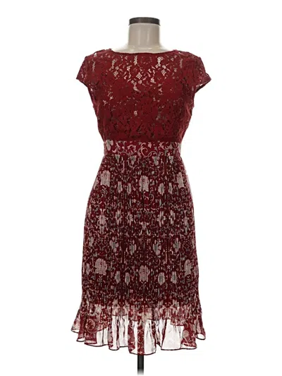 Pre-owned Plenty By Tracy Reese Cocktail Dress In Burgundy