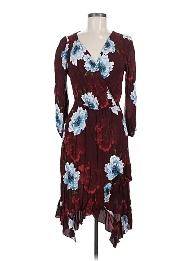Pre-owned Plenty By Tracy Reese Cocktail Dress In Burgundy