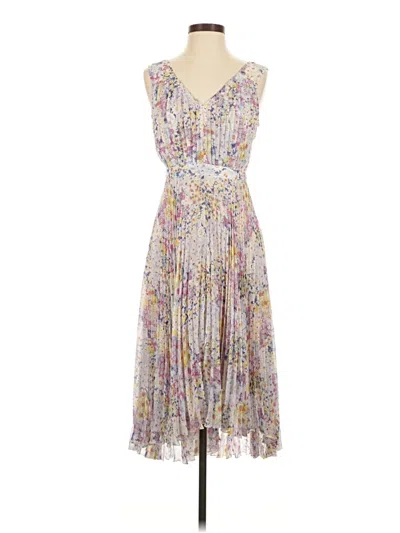 Pre-owned Plenty By Tracy Reese Cocktail Dress In Silver