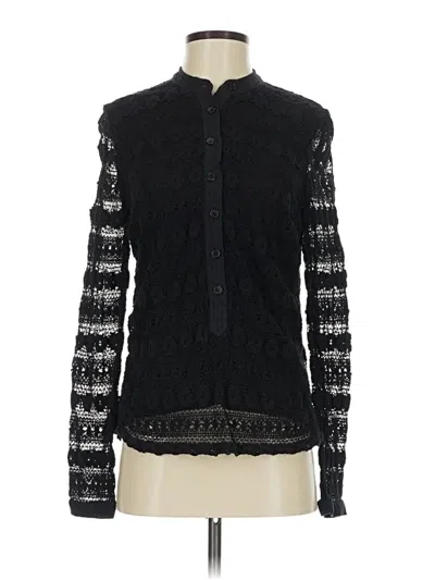 Pre-owned Plenty By Tracy Reese Long Sleeve Blouse In Black