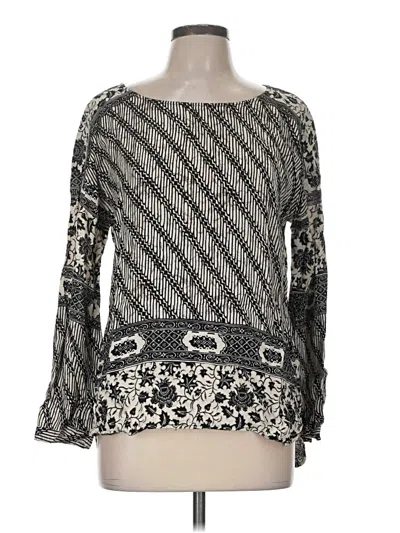 Pre-owned Plenty By Tracy Reese Long Sleeve Blouse In Gray