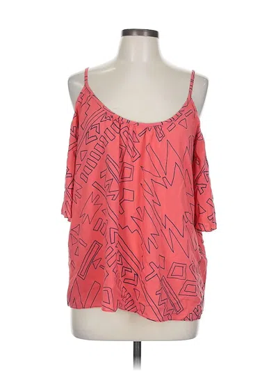 Pre-owned Plenty By Tracy Reese Short Sleeve Blouse In Orange