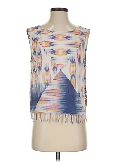 Pre-owned Plenty By Tracy Reese Sleeveless Blouse In Blue