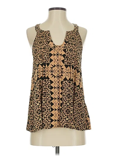 Pre-owned Plenty By Tracy Reese Sleeveless Blouse In Tan