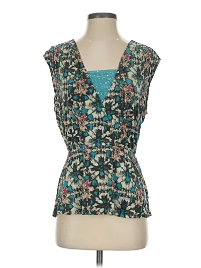 Pre-owned Plenty By Tracy Reese Sleeveless Blouse In Teal