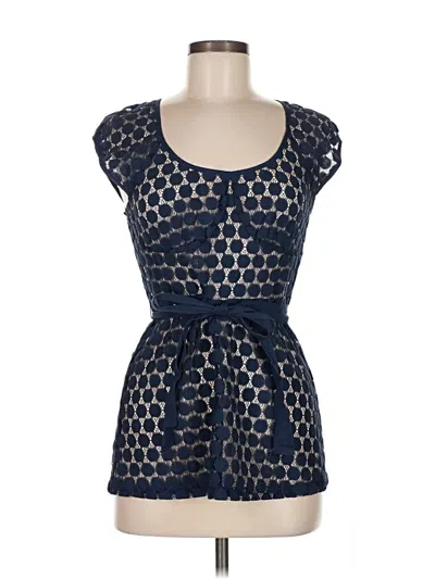 Pre-owned Plenty By Tracy Reese Sleeveless Top Blue Square Neckline Tops