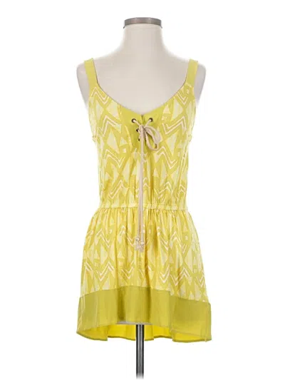 Pre-owned Plenty By Tracy Reese Tank Top Yellow Halter Neckline Tops