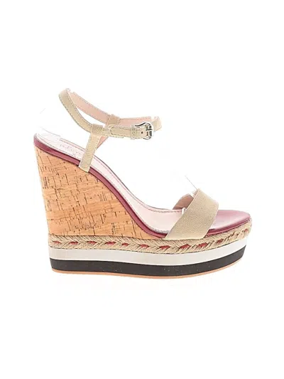 Pre-owned Plenty By Tracy Reese Wedges In Tan