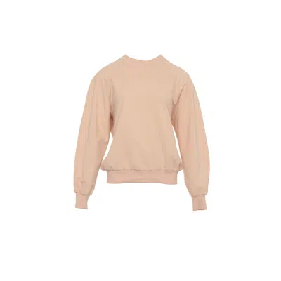 Plié Women's Neutrals Cotton Sweater – Powder