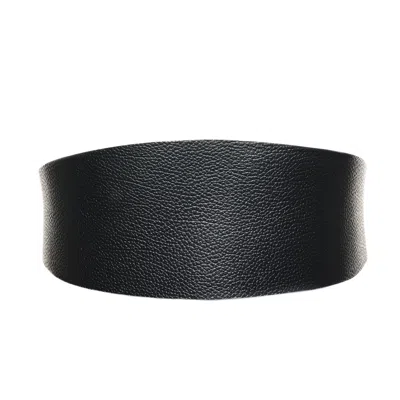 Plik X Haya Women's Black Leather Waist Corset Belt- Sahara