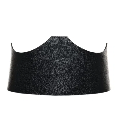Plik X Haya Women's Black Wide Under Bust Corset Leather Belt