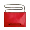 Plik X Haya Women's Classic Crossbody Leather Clutch With Chain-red In Multi