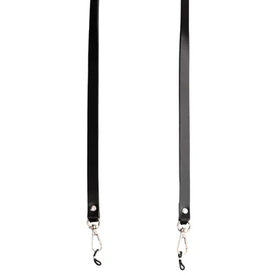 Plik X Haya Women's Eyewear Strap - Sunglasses Leather Holder Strap In Black