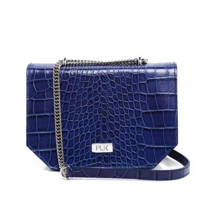 Plik X Haya Women's Lola Crossbody Bag Blue Croc