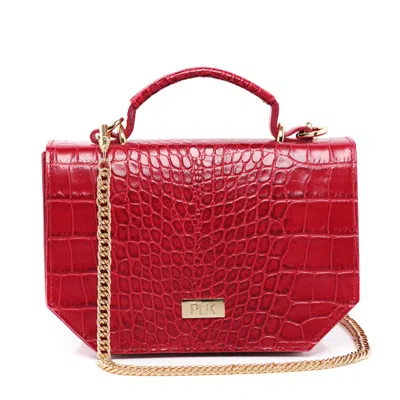 Plik X Haya Women's Lola Crossbody Bag Red Croc