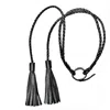 Plik X Haya Women's Long Leather Necklace Amazon Black In Black