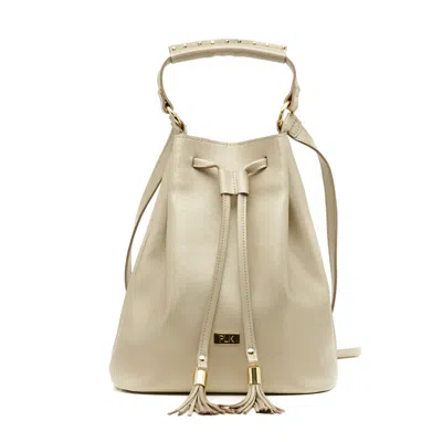 Plik X Haya Women's Neutrals Ava Bucket Bag Pearl In Multi