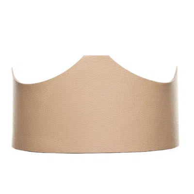 Plik X Haya Women's Neutrals Tan Wide Leather Corset Belt In Black/brown