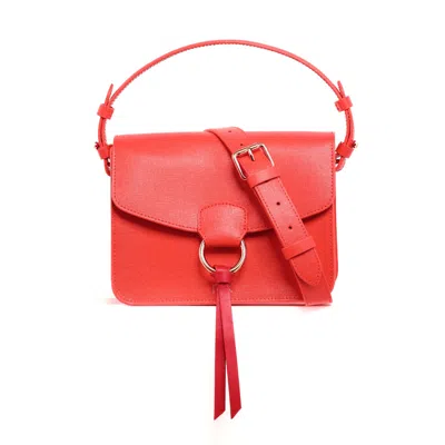 Plik X Haya Women's Orange Salma Saddle Crossbody Bag Coral