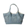 Plinio Visona' Panama Handbag In Soft Blue Laser-cut Leather