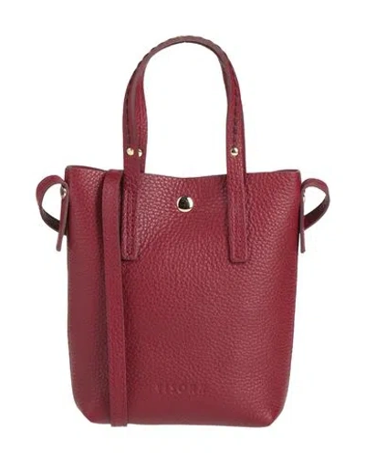 Plinio Visona' Woman Handbag Burgundy Size - Leather In Red