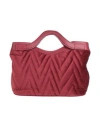 Plinio Visona' Woman Handbag Burgundy Size - Leather, Textile Fibers