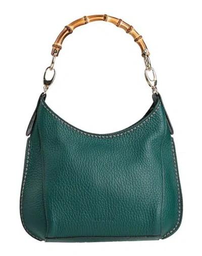 Plinio Visona' Woman Handbag Dark Green Size - Leather