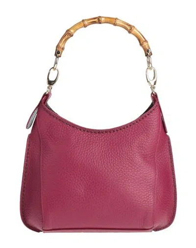 Plinio Visona' Woman Handbag Plum Size - Leather In Purple