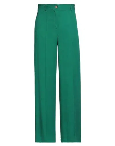 Plissè Woman Pants Emerald Green Size S Lyocell