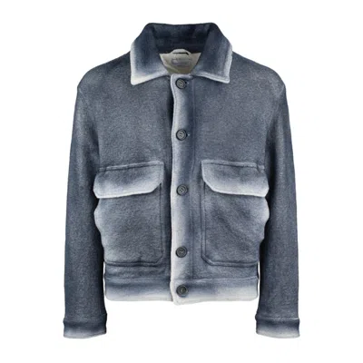 Ploumanac'h Charles Jacket Navy Blue In Boiled Wool