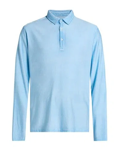 Ploumanac'h Man Polo Shirt Light Blue Size Xl Viscose, Elastane