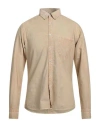 Ploumanac'h Man Shirt Beige Size 15 Cotton
