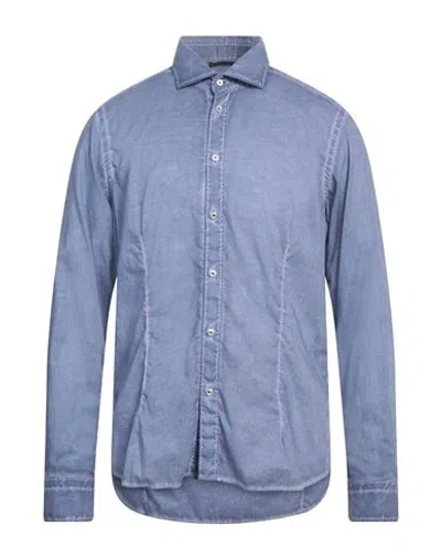 Ploumanac'h Man Shirt Light Blue Size 17 Cotton
